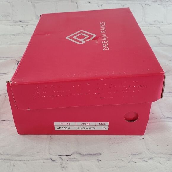 🩵NIB Dream Pairs Silver Glitter "Amore" Heels Size 10 - Picture 11 of 12